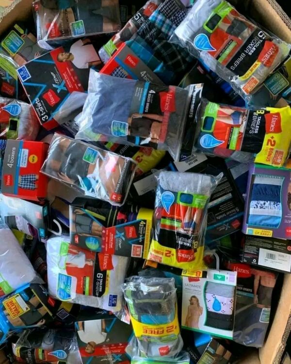 Mixed male and female underwear pallet with 700 pieces