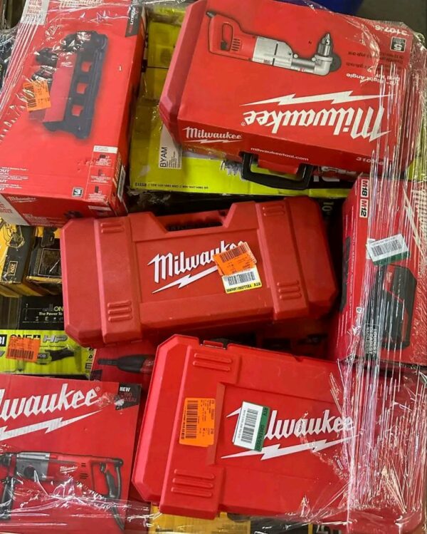 Mixed Milwaukee tools pallets 80-90 pieces
